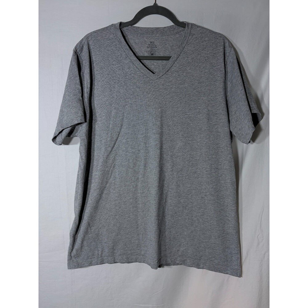 SKU 100% Organic Cotton Minimalist V-Neck T-shit Size XXL